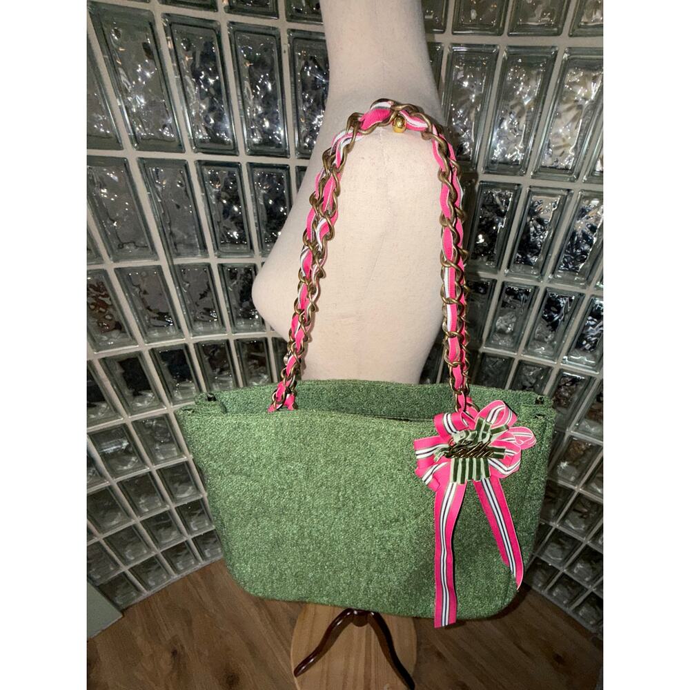 Goldie - Limited Edition - Green Tweed Handbag Tote Shoulder Bag